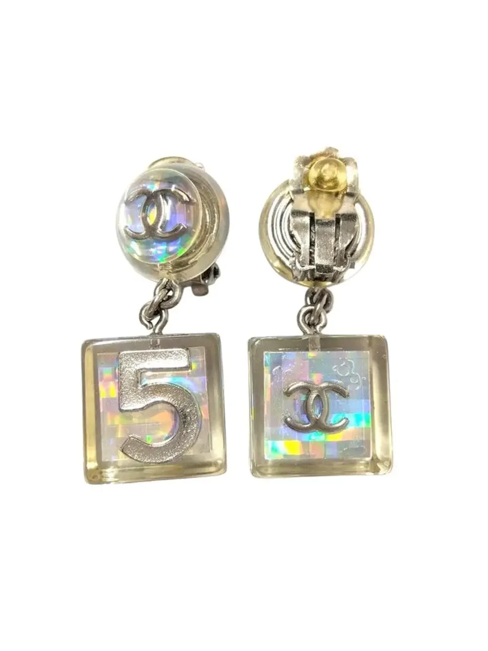Chanel Cc Logo Clip-On Earrings #357892C75B